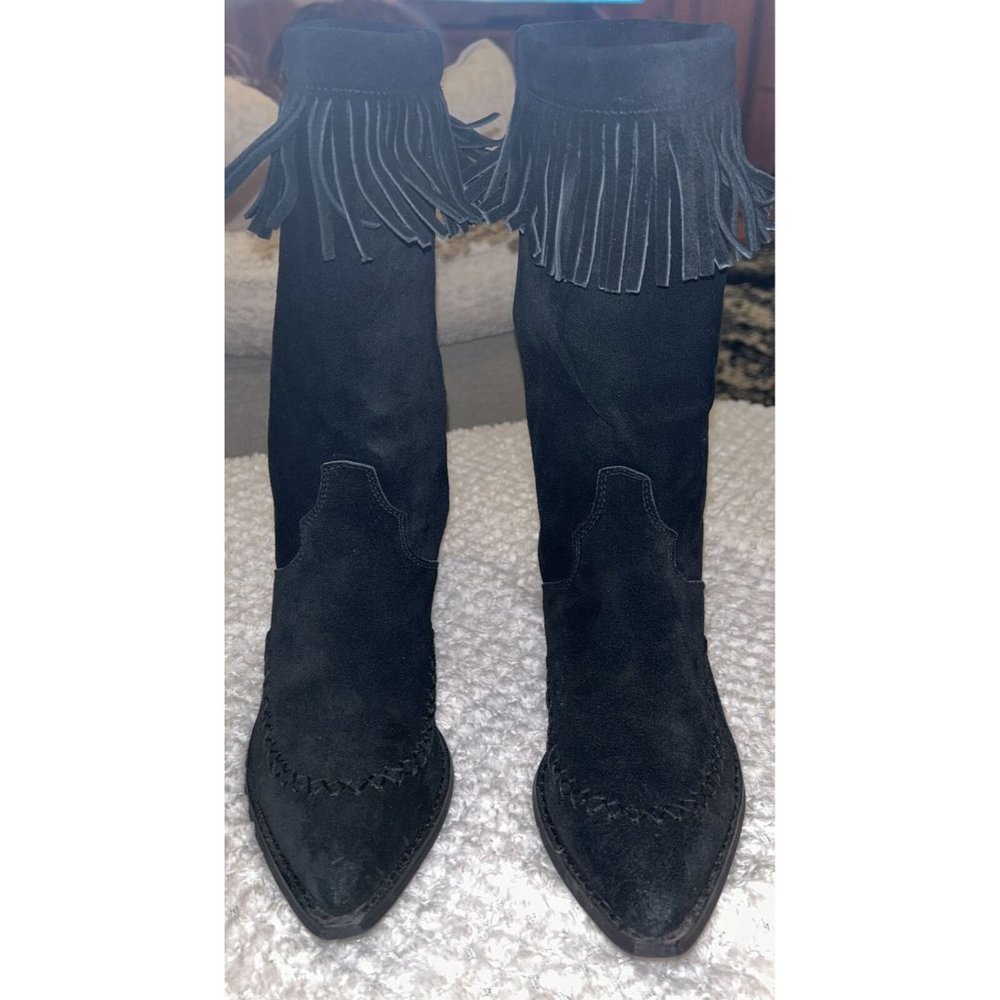 Crush by Durango Suede Fringe  Western Calf Boots size 8.5